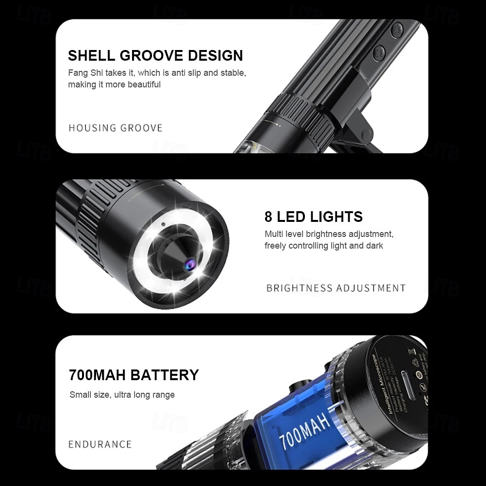 1000X Digital Microscope Camera 2in1 USB WIFI Portable Electronic Microscope 8 LED Magnifier for Skin Testing Cell Phone Repair 2025 - $59.99 –P19