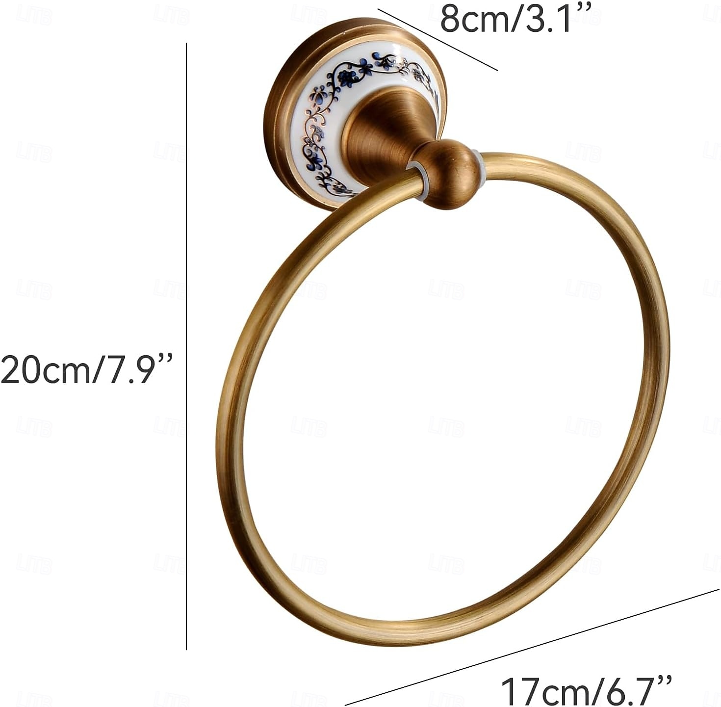 держатель для полотенец из матовой латуни, старинная вешалка из латуни, держатель для полотенец для рук, для ванной комнаты, кухонные принадлежности, настенный, дизайн из фарфора 2026 - $30.99 –P1
