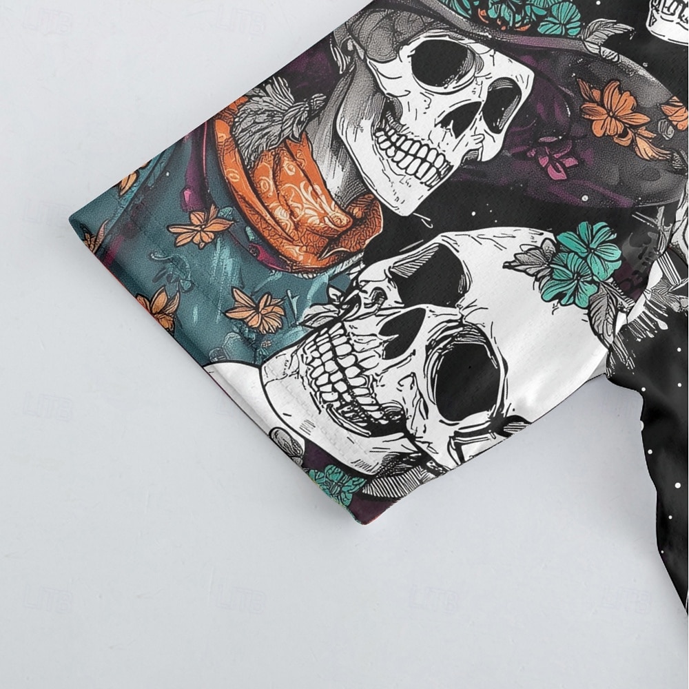 Per uomo Maglia da Ciclismo Teschio Manica Corta Bicicletta Maglietta Maglia con 3 tasche posteriori Mountain Bike MTB Asciugatura Rapida Design Anatomico Assorbente Traspirante Gli sport Nero Viola del 2025 a $25.99 –P15