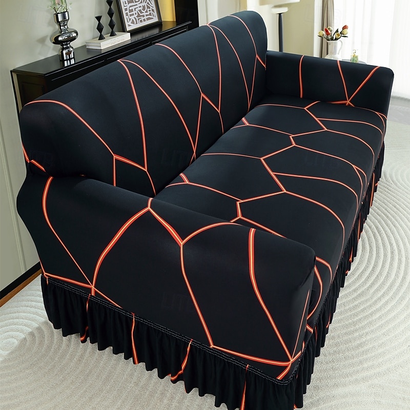 1 Pc Stretch Sofa Slipcover Sofa Cover With Skirt Printed Couch Cover Furniture Protector for Bedroom Living Room Home Decor 2025 - $41.99 –P15