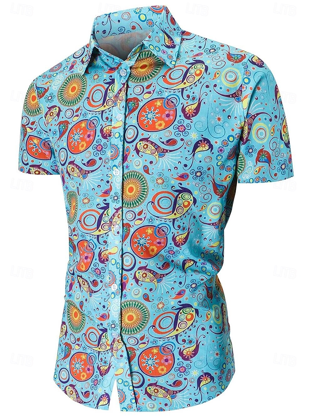 Retró 1970-es évek Ing Aloha ing Hippi Bohém Férfi Vakáció Parti Pride Parade Felnőttek Ing 2025 - $20.99 –P4
