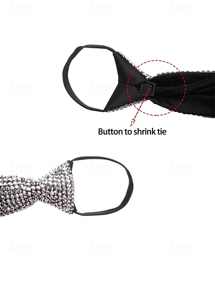 Rhinestone Diamond-Style Tie for Men and Women – Sparkling Faux Diamond Detail for Formal Events, Parties and Special Occasions 2026 - $14.99 –P11