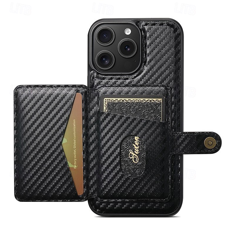 2025年 電話 ケース 用途 iPhone 16 Pro Max プラス iPhone 15 プロマックスプラス iPhone 14 13 12 Pro Max Plus バックカバー スタンド付き 磁石バックル ワイヤレス充電をサポート レトロ風 TPU PC PUレザー コレクション – $24.99 –P2