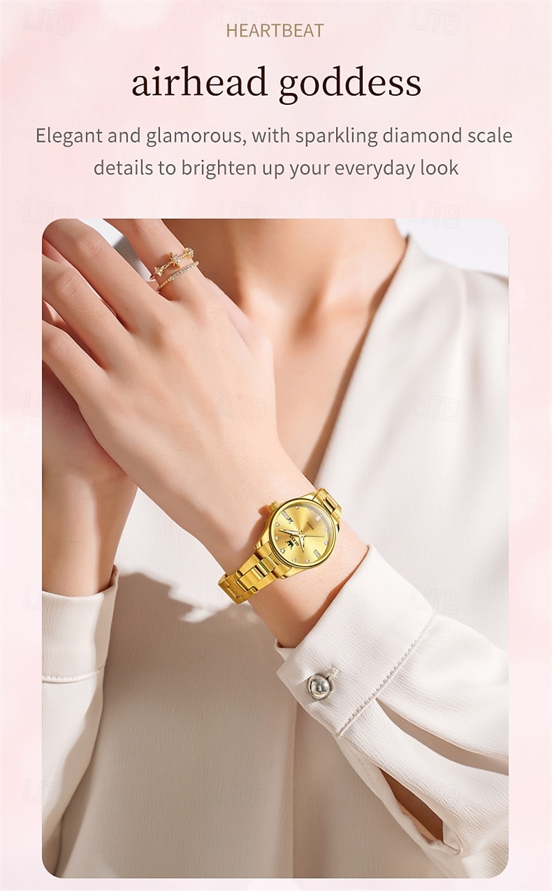 Mother's Day Gift New Olevs Brand Ladies' Business Watch With Night Light Calendar And Day/Night Display Quartz Movement Stylish Water-Resistant Sporty Ladies' Wristwatch. 2026 - $33.99 –P19