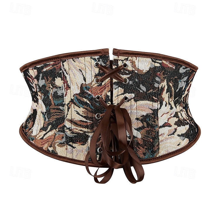 Retrò Vintage Medievale Rinascimento Corsetto Sottobusto Fiera del Ren Allacciato Floreale Jacquard Per donna Celtico Fantasia Halloween Carnevale Feste Casual Quotidiano LARP Adulti Corsetto del 2025 a $20.99 –P4