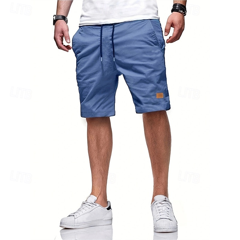 Per uomo Pantaloncini modello cargo Pantaloncini Pantaloncini estivi A cordoncino Vita elastica Multi tasca Liscio Comfort Indossabile Lunghezza del ginocchio Esterno Sport Giornaliero Di tendenza del 2025 a $13.99 –P5