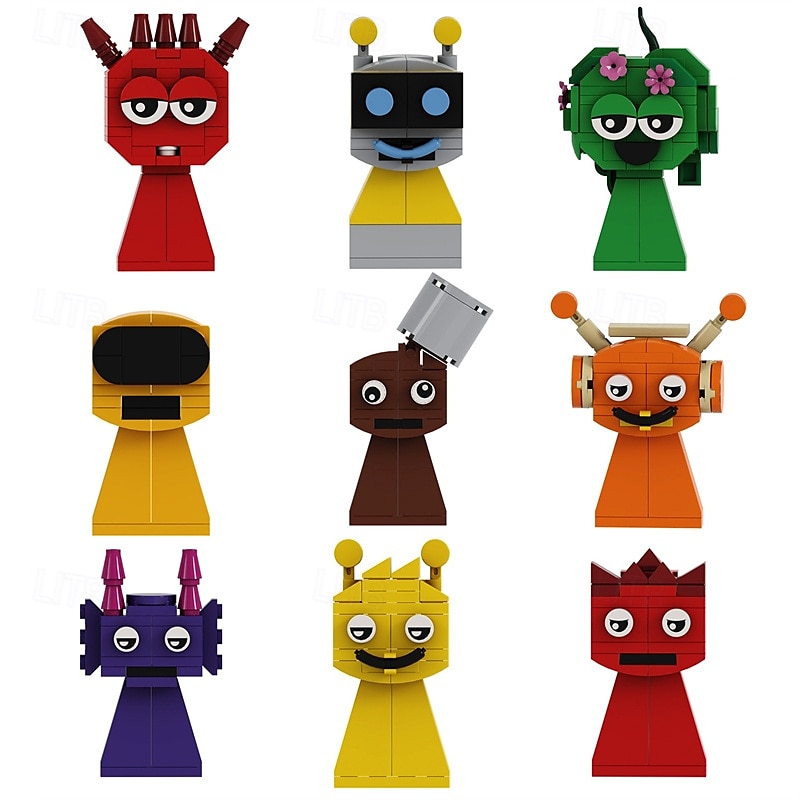 Sprunki Building Blocks Set  Sprunki Toys Action Figure DIY Model Kit for Boys Girls 8-14 Creative Horror Music Game Role for Fans Adults Christmas Decor Collectible Gift 2025 - $38.99 –P7