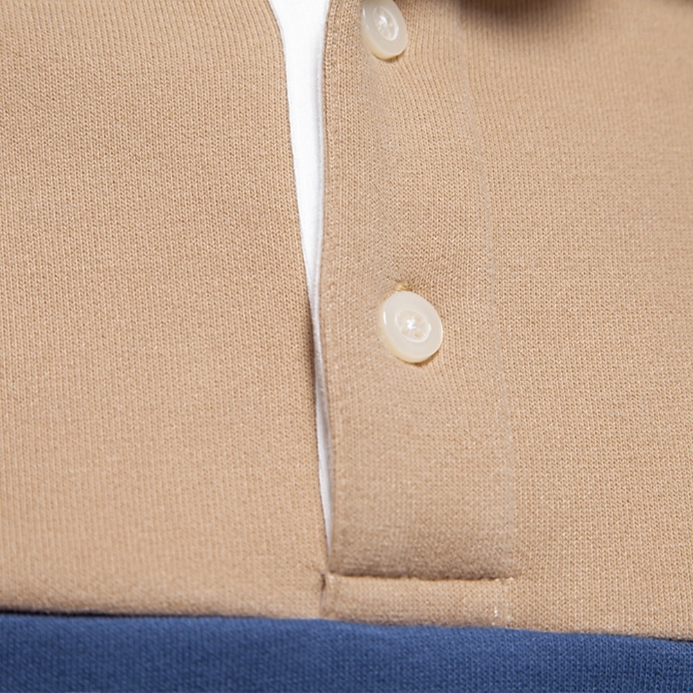 Herr Polo sweatshirt Gul Armégrön Rubinrött Blå Grön Kavajslag Färgblock Ledigt Dagligen Sport Ledigt Vår & Höst Kläder Pull Tröjor Långärmad 2025 - $25.99 –P35