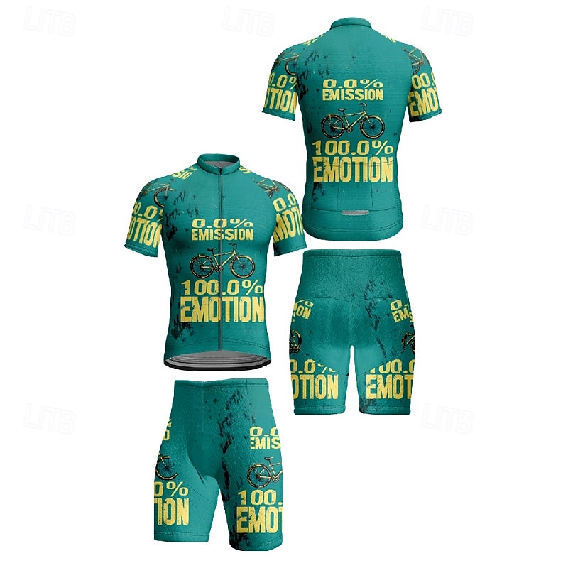 Per uomo Maglia da ciclismo con pantaloncini Manica Corta Mountain Bike MTB Ciclismo su strada Estate Primavera Autunno Nero Rosa Rosso A righe Lettere & Numeri Bicicletta Cerniera Frontale del 2026 a $47.99 –P4