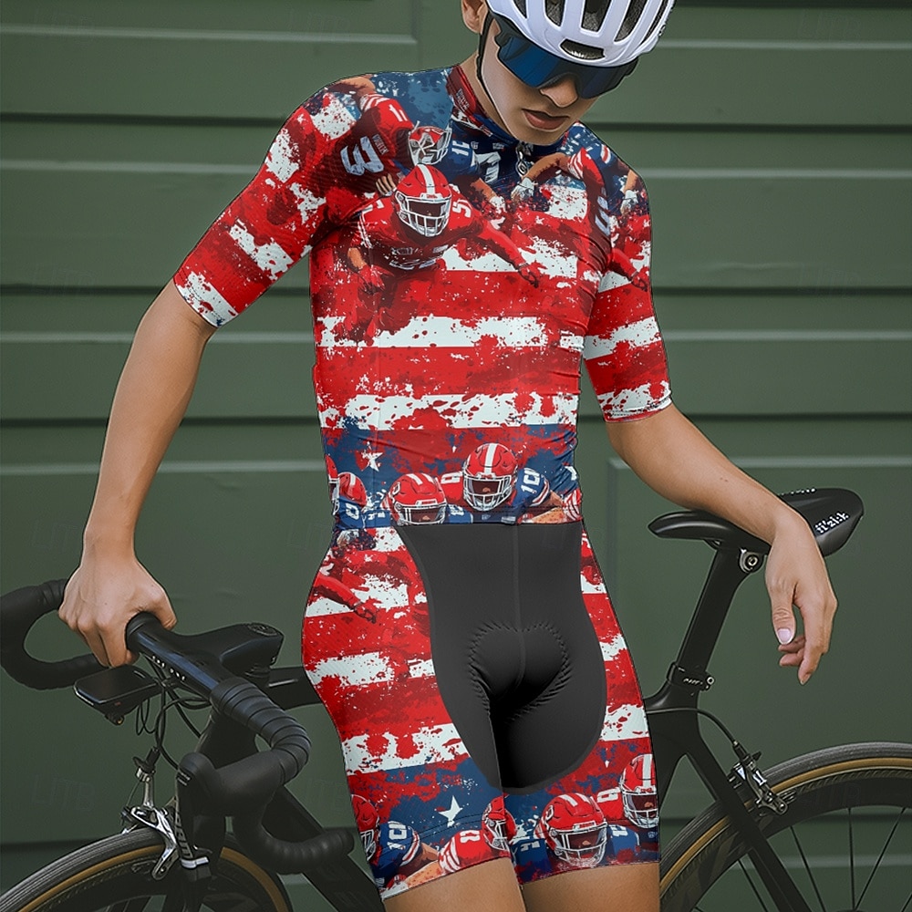 America's 250th Anniversary Independence Day Men's Cycling Jersey National Flag Short Sleeve Bike Tee Tshirt Jersey with 3 Rear Pockets Mountain Bike MTB Quick Dry Anatomic Design Wicking Breathable 2026 - $25.99 –P1