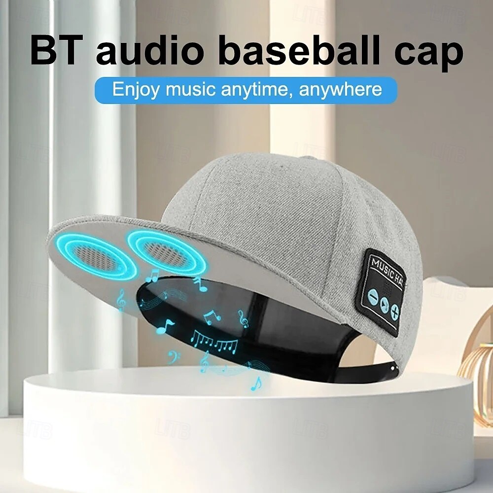 новая кепка с динамиком Bluetooth, регулируемая кепка Bluetooth, беспроводной смарт-динамик, кепка для спорта на открытом воздухе, бейсболка с микрофоном 2025 - $31.99 –P6
