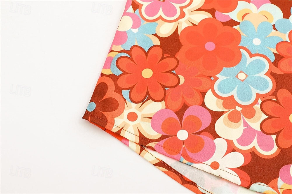 Retro 70. léta Tričko Aloha košile Hippie Květinový Maškarní kostým Pánské Dovolená Párty Pride Parade Dospělé Tričko 2025 - $20.99 –P9