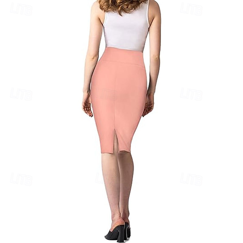 Retro / vintage 1950-luku rockabilly Pitkä Pituus Lyijykynähame Yhtenäinen väri Naisten Naamiaiset Kausaliteetti Arki-asut Teekutsut Aikuisten Hame 2025 - $21.99 –P7