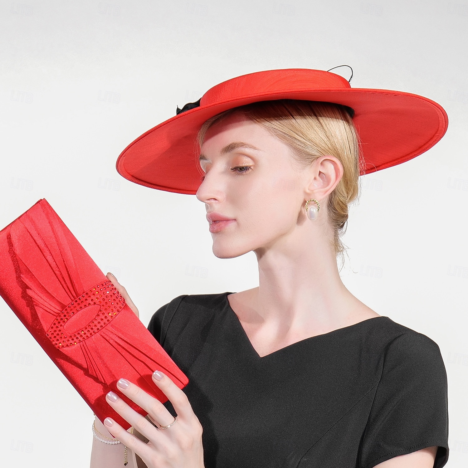 шляпы шляпа от солнца из волокна свадебный пляж элегантный свадебный с перьями / меховой цветочный головной убор головной убор 2026 - $65.99 –P3