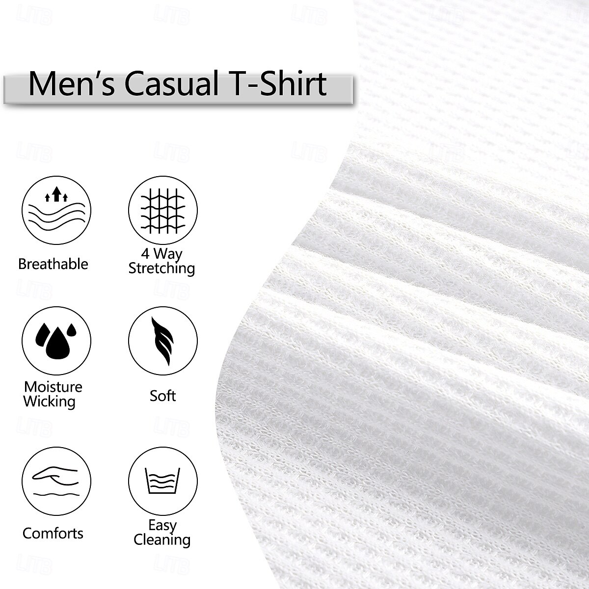 Herr Waffle Henley Shirt T-tröja Kortärmad V-hals Sommar Ensfärgat Mode Designer Bekväm V-ringad Utomhus Ledigt Dagligen Vit Topp t-shirt för män 2025 - $20.99 –P4