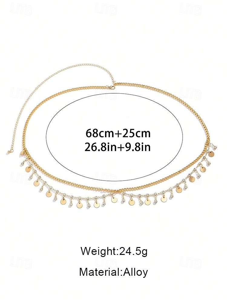 Gold Star Belly Chain with Crystal Detailing – Adjustable Waist Jewelry for Women, Boho Chic Style, Perfect for Beachwear, Festivals and Parties 2025 - $11.99 –P9