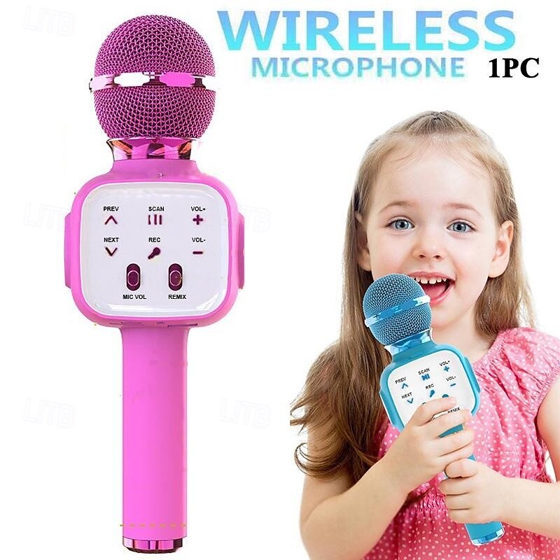 Handheld Wireless Bluetooth Microphone KTV Karaoke Microphone with Speaker for IOS Android Phone Computer 2025 - $23.99 –P5