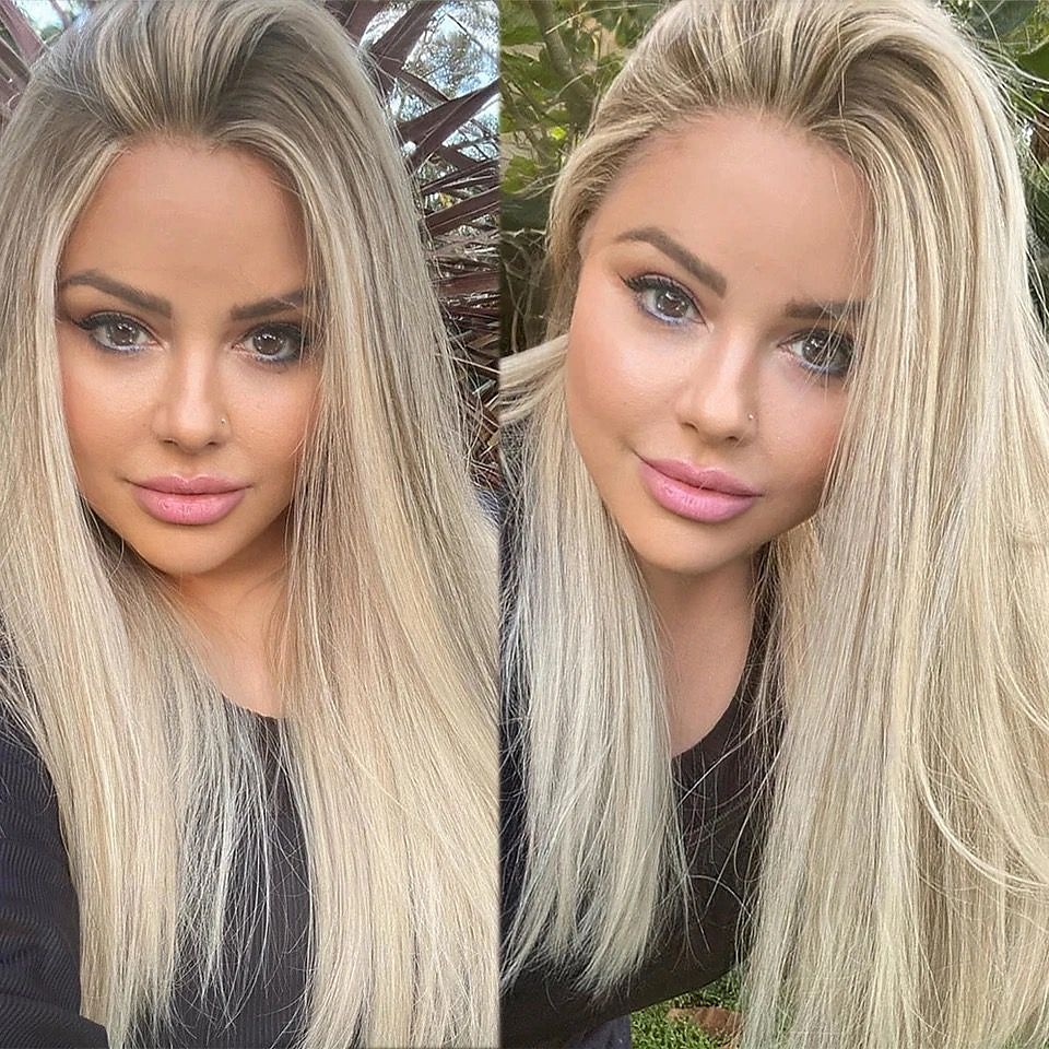 100 % unbehandeltes Remy-Menschenhaar, aschblonde Perücke mit Ombre-Highlights, ohne Klebstoff, 5 x 5 Verschluss, Perücken mit glattem Knochen, 13 x 4 Lace-Front-Perücke mit vorgezupftem Babyhaar für 2025 - $232.39 –P3