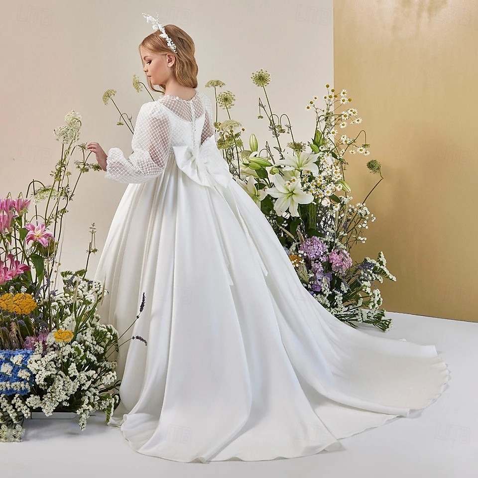 Ball gown dlouhé po podlahu šaty pro družičky Quinceanera Elsa Frozen dívčí roztomilé plesové šaty tyl s řaseným královským stylem tutu fit 3-16 let 2025 - €108.99 –P1