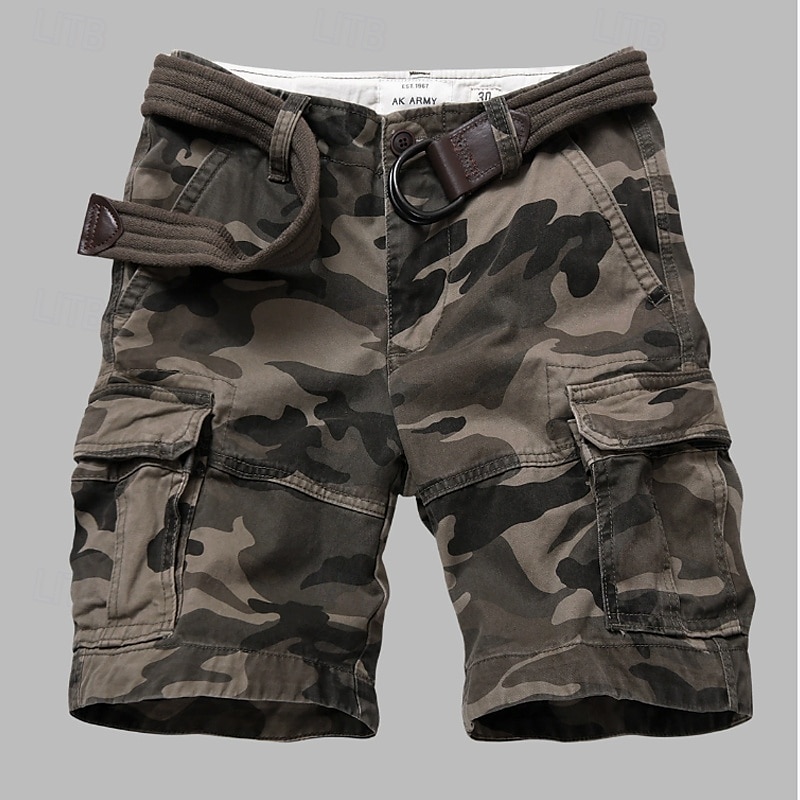 Homens Bermuda Cargo Shorts camuflados Shorts de verão Botões Bolso multi Bolso com aba Tecido Côr Camuflagem camuflagem Conforto Vestível Comprimento do joelho Ao ar livre Esporte Diário Moda Casual de 2025 por $51.99 –P3