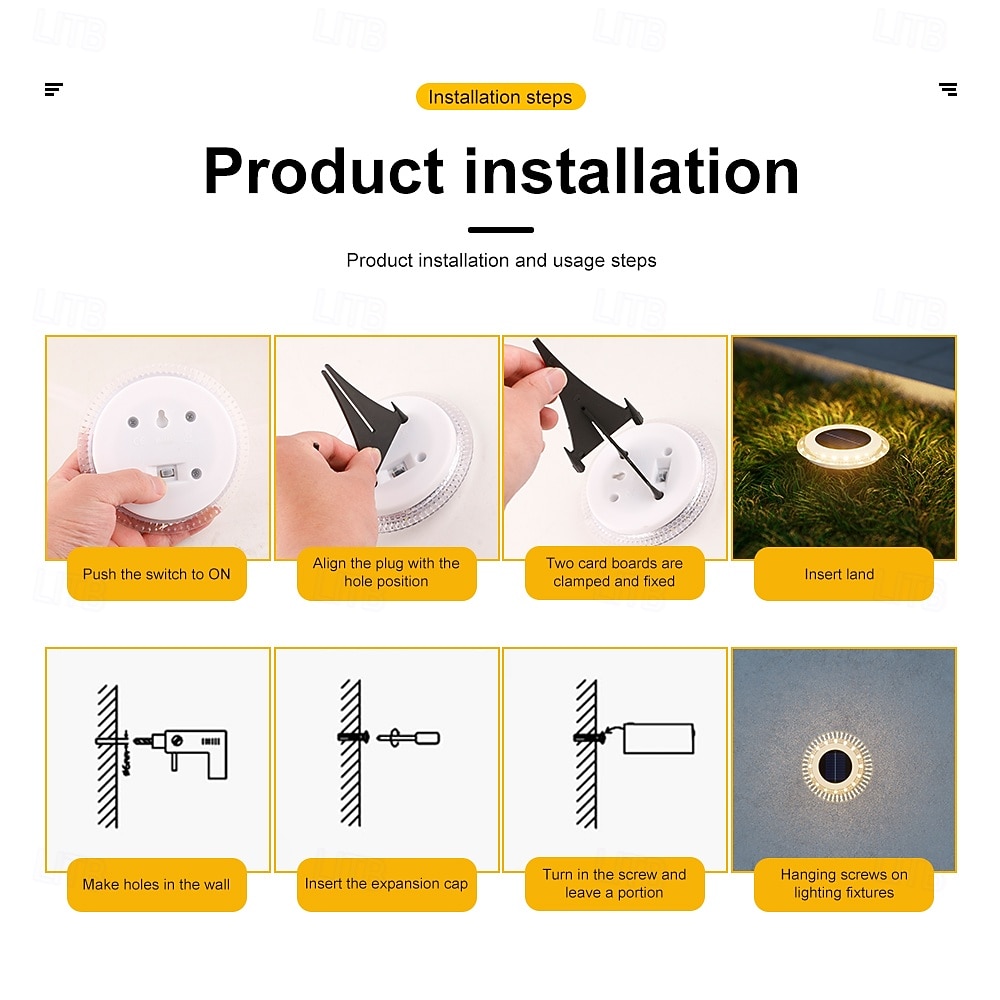 4 шт. светодиодных уличных светильника на солнечных батареях, наземные светильники, точечные светильники для ландшафтного освещения, 16 светодиодов, солнечные дисковые светильники для сада, подземные 2026 - $40.99 –P19
