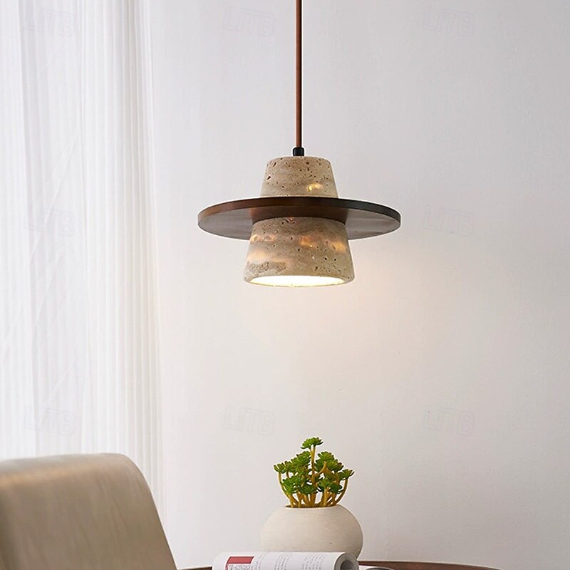 20 cm Design di Lanterna a Sospensione Forme Geometriche Lampada a sospensione Pietra Stile Artistico Stile Vintage Stile Moderno Vintage Rustico 110-120V 220-240V del 2025 a $167.99 –P1