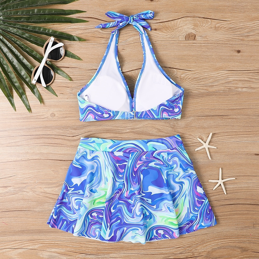 Női Fürdőruha Bikini Tankini 2 darab Merész Fürdőruha Mély-V Push up Kötött Szabadság Tropikus Virágos Paisley Merüljön el Ujjatlan Fürdőruhák 2025 - $25.99 –P9
