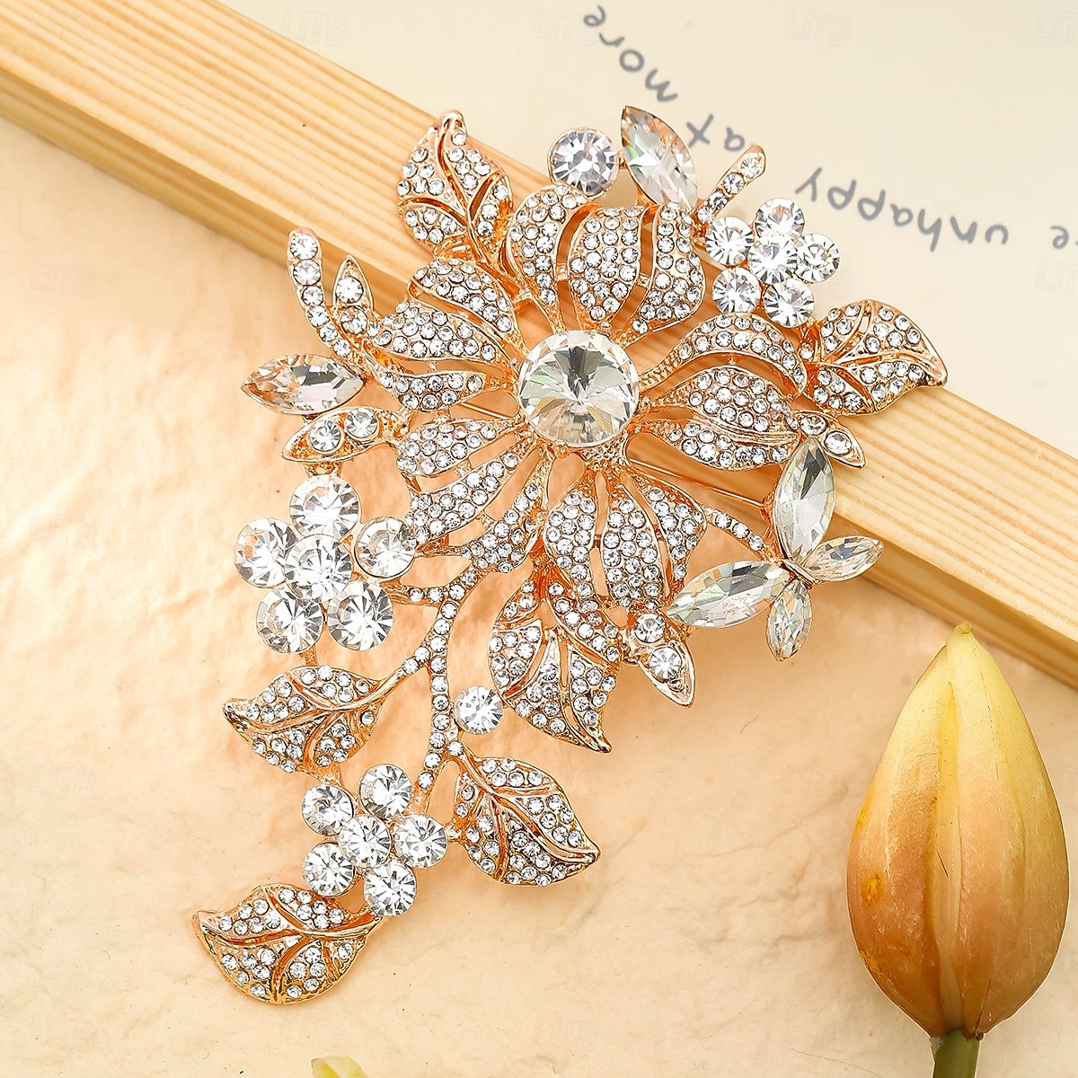 1 pieza/juego de exquisito broche de flor de rosa de cristal colorido brillante para niñas, alfiler de vestido de noche para damas, accesorios de moda para bodas 2025 - $20.99 –P7