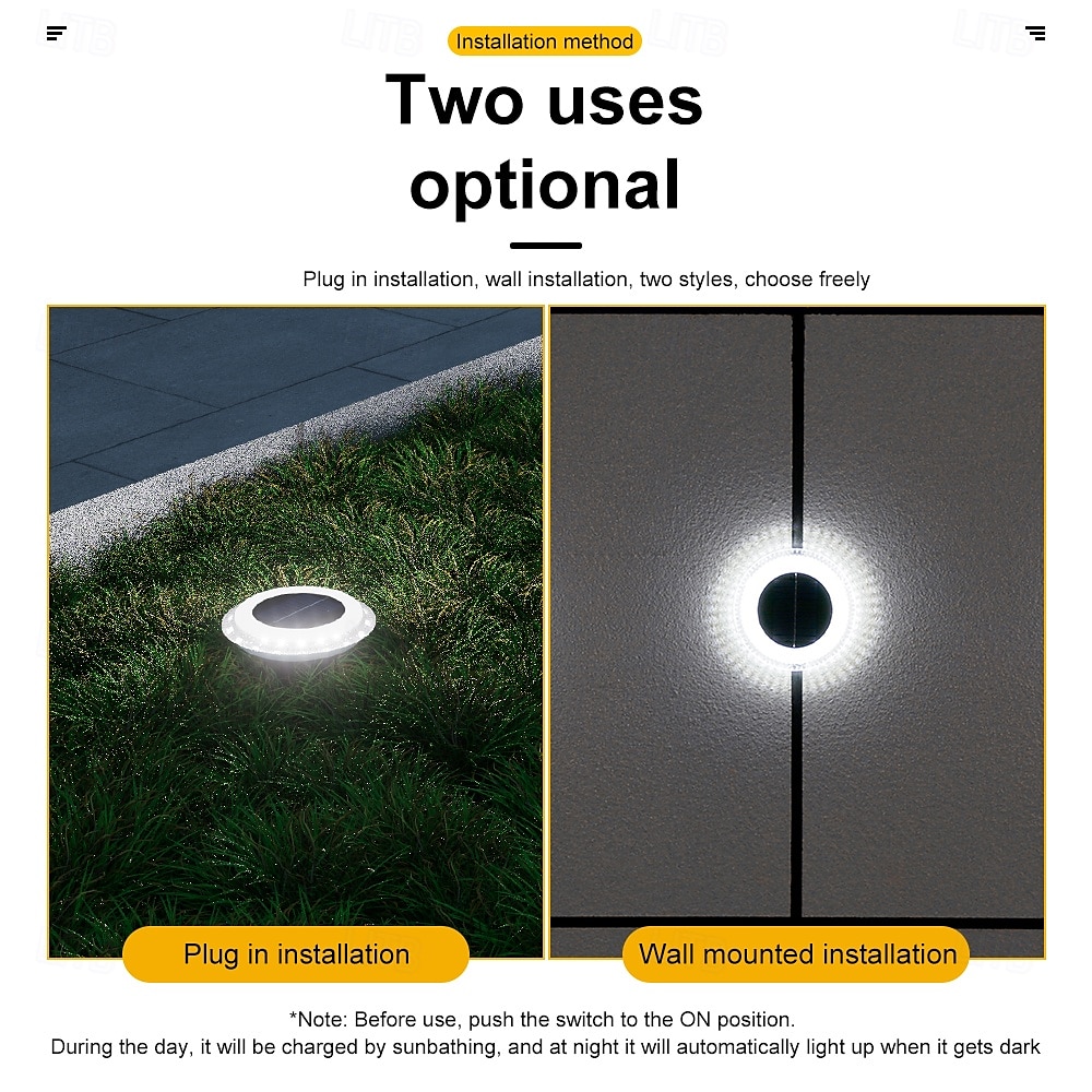 4 шт. светодиодных уличных светильника на солнечных батареях, наземные светильники, точечные светильники для ландшафтного освещения, 16 светодиодов, солнечные дисковые светильники для сада, подземные 2026 - $40.99 –P9