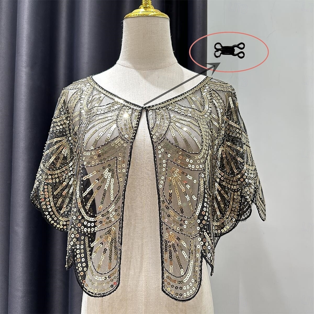 Retro Řvoucí 20s 20. léta 20. století šátek Wrap Přehozy přes ramena Velký Gatsby Buben dívka Flitry Maškarní kostým Dámské Svatební Večerní oslava Plesová maškaráda Dospělé Šátek 2025 - $15.49 –P7