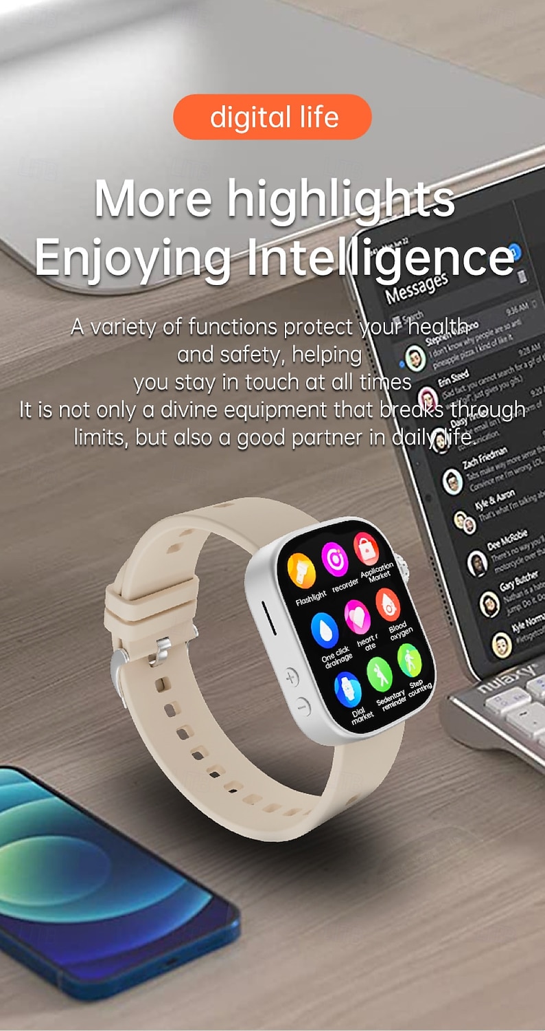 696 MS10 4G LTE Смарт-часы Телефон GPS Отслеживание сна Bluetooth Android iOS 46mm 2,06 2025 - $108.99 –P13