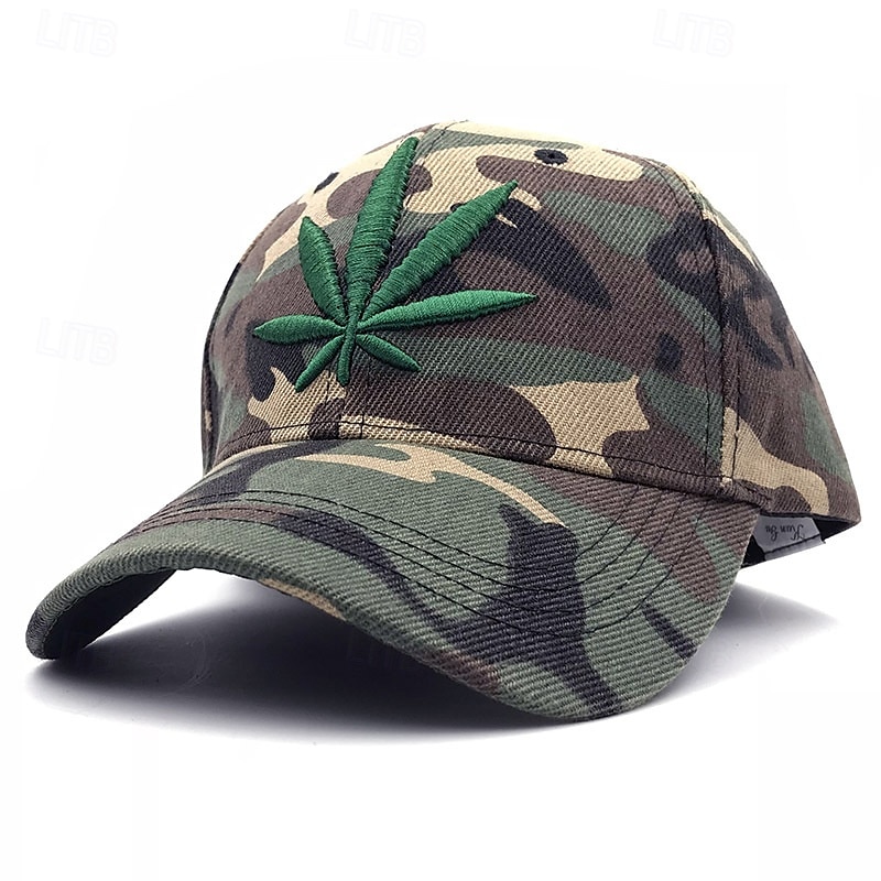 Herren Baseballkappe Sonnenhut Trucker-Kappe Schwarzgrau Schwarz Grün 100% Polyester Bestickt Mode Lässig Täglich Festival Botanisch Palmblatt Verstellbar Sonnenschutz Atmungsaktiv 2025 - $8.25 –P5