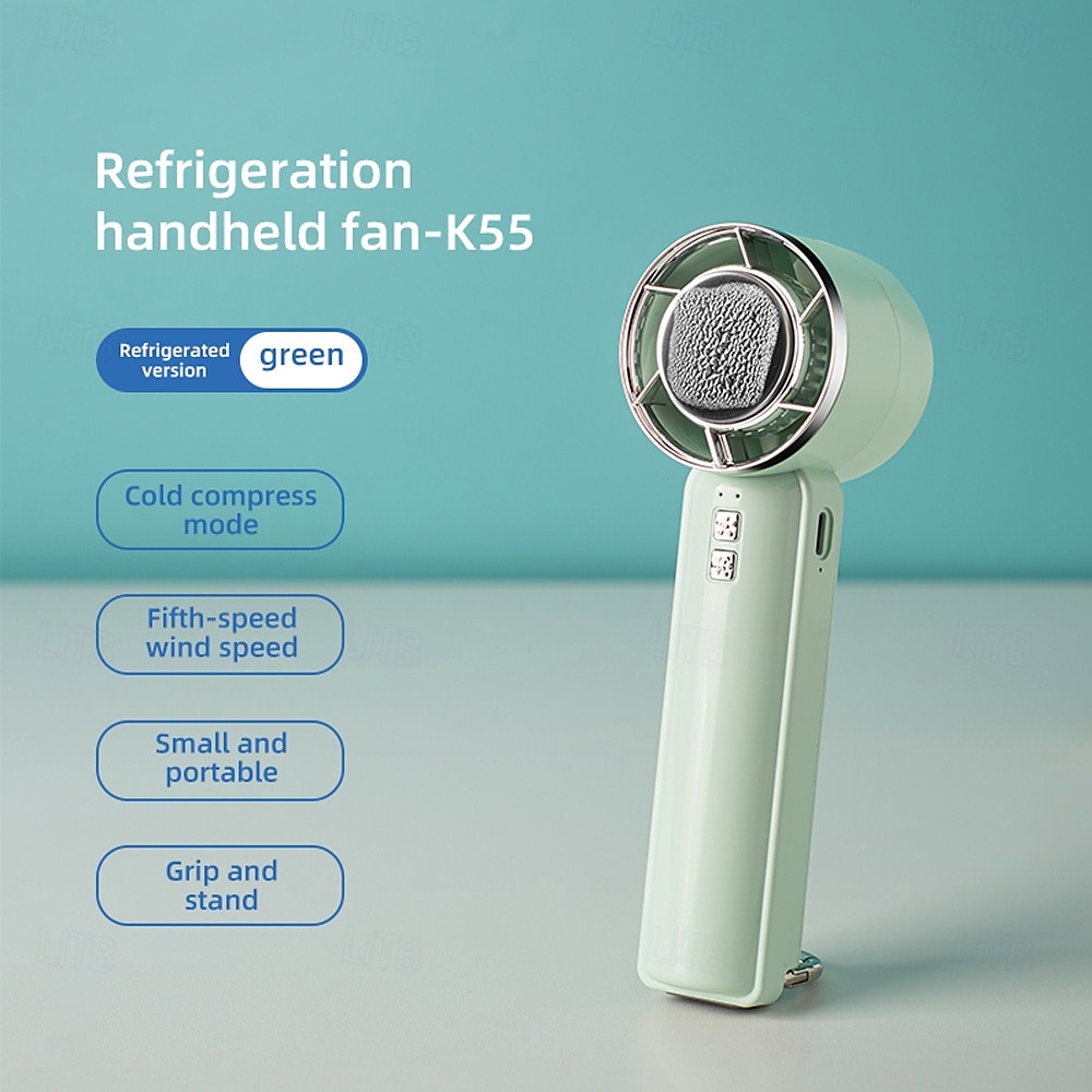 2025年 ポータブル折りたたみハンドヘルド＆テーブルトップファン、冷却圧縮モード、5段階風量設定、USB-C充電式、内蔵カラビナ、滑り止めベース、冷却＆ファン二重モード  コレクション – $27.99 –P11