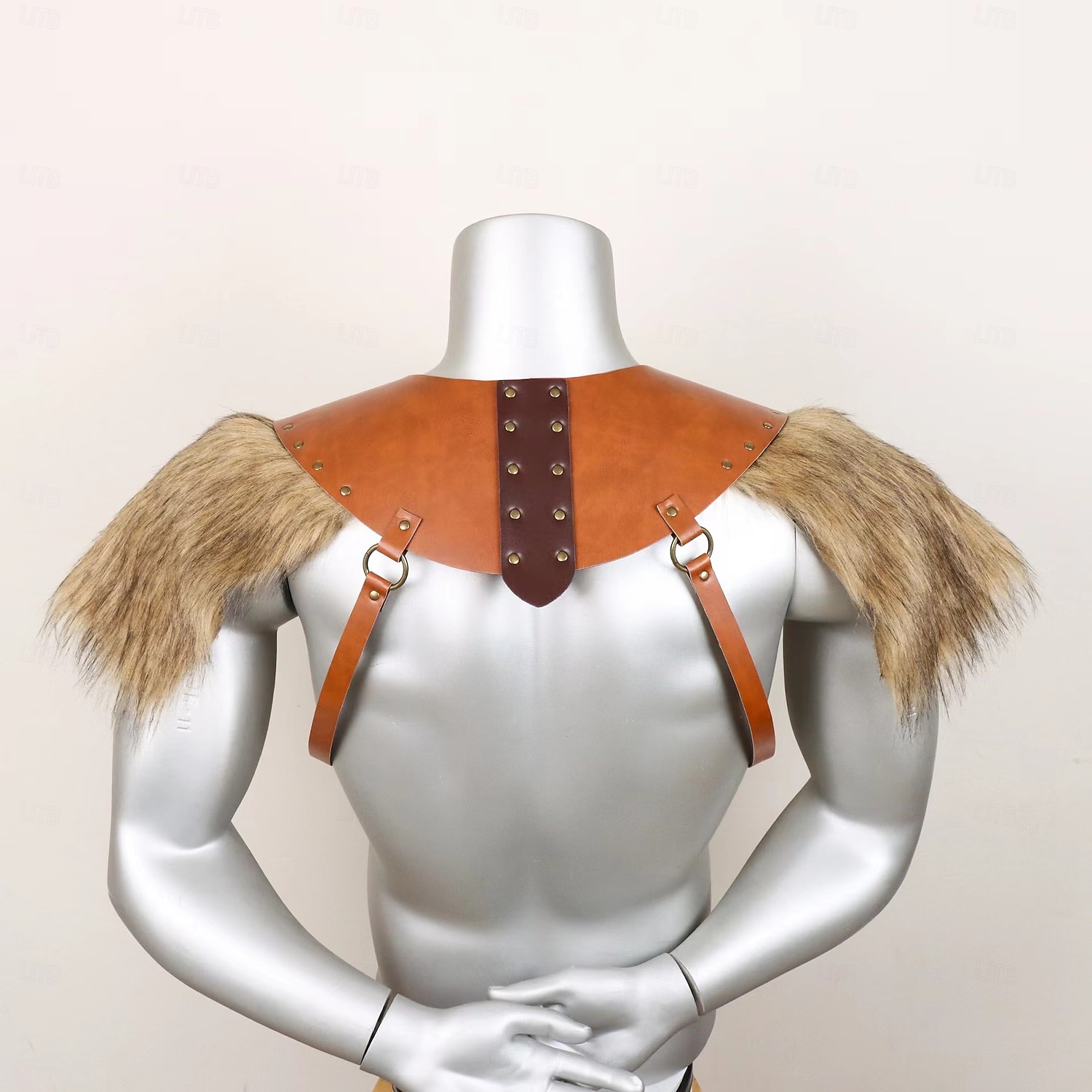 Retro vintage Middeleeuws Renaissance Wapens en Harnassen Schouder Pantser Borstbeschermer Krijger Viking Kostuum Voor heren Viking Halloween Carnaval Prestatie Feest LARP Volwassenen Borstbeschermer 2025 - $23.99 –P3