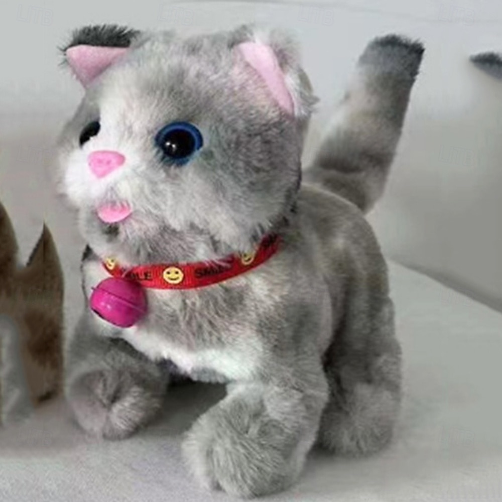 Plush Cat Stuffed Animal Interactive Cat Robot Robotic Cat Barking Meow Kitten Touch Control Electronic Pet Robot Kitty Toy Animated Cat for Girl Baby Kid 2025 - $23.99 –P12