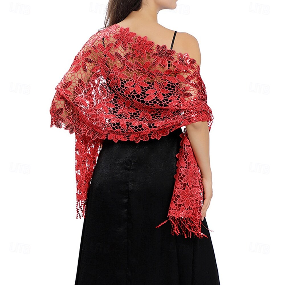 Écharpe Femme Élégant Sans manches Polyester Boléros de Mariage Avec Gland Pour Soirée Printemps & Été de 2025 ? $13.99 –P6
