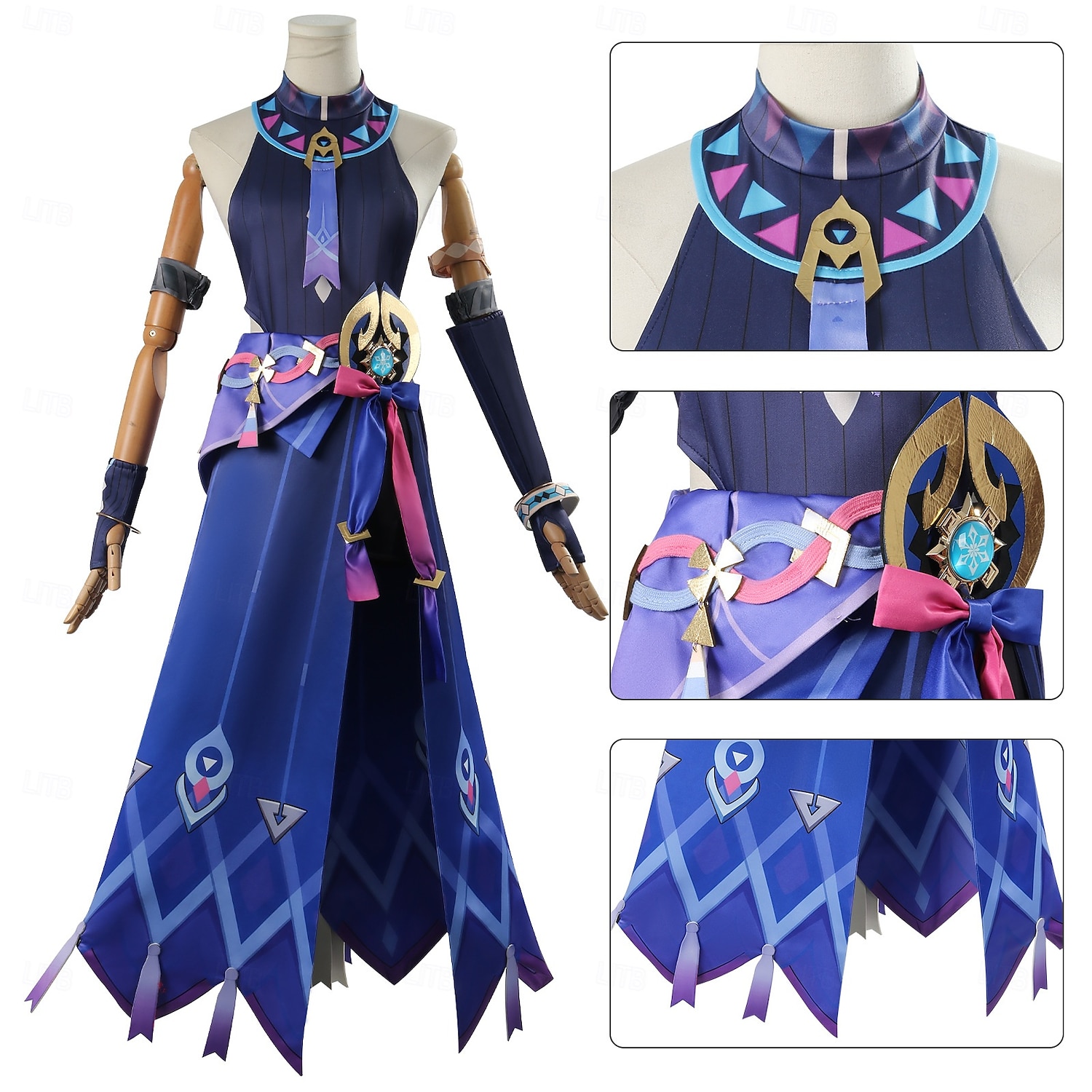 Genshin Impact Cosplay Citlali Anime Cosplay kostyme Drakter Cosplay-drakter Karneval Maskerade Ytelse Fest Frakk Skjørte Hansker Til Dame Voksne 2025 - $74.99 –P3