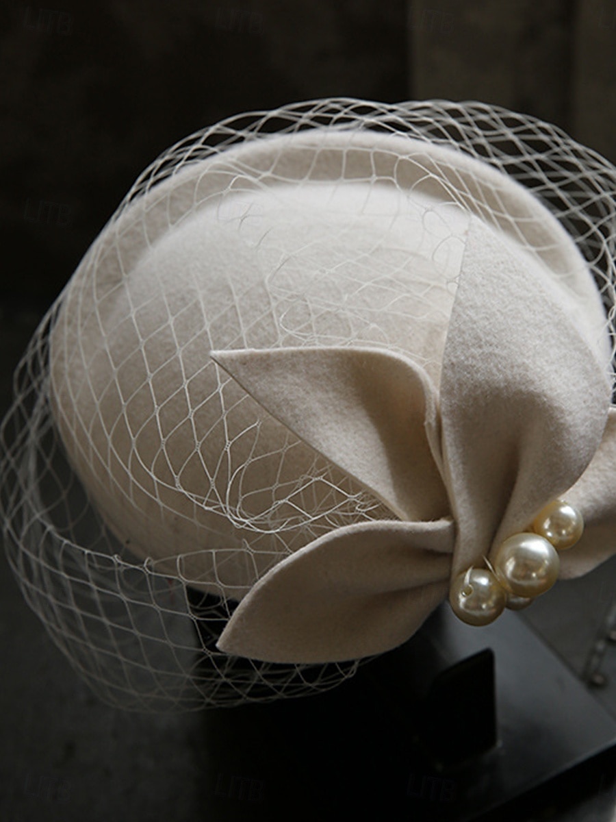 Chapeaux Tulle Tissu en Coton Chapeau melon / cloche Mariage Élégant ancien Avec Nœud Casque Couvre-chef de 2025 ? $48.99 –P7