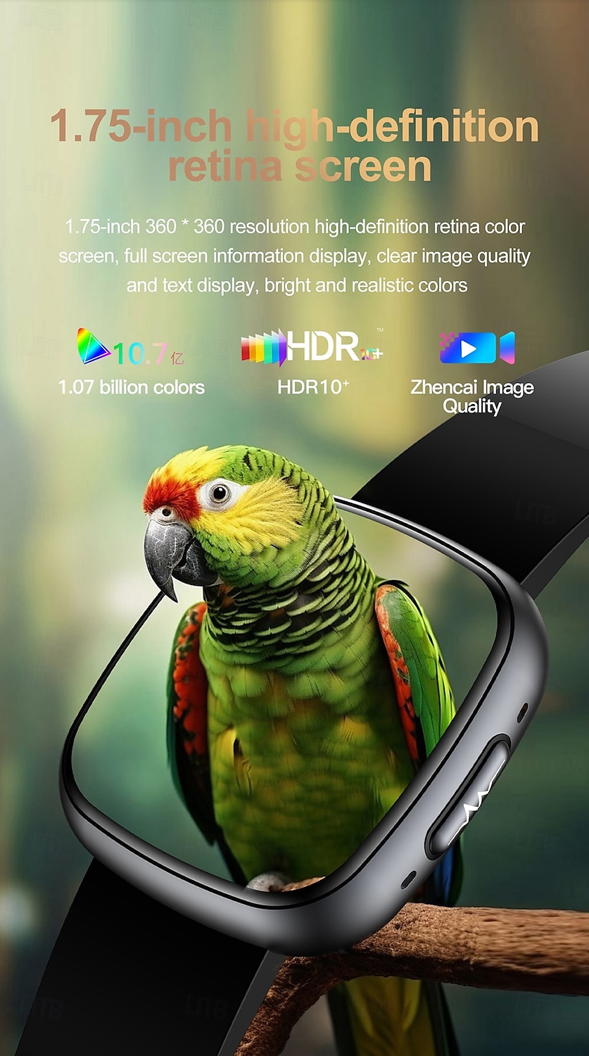 Smart Watch Blood Glucose ECG Blood Pressure Body Temperature Monitor Android iOS IP68 1.75 2025 - $69.99 –P2