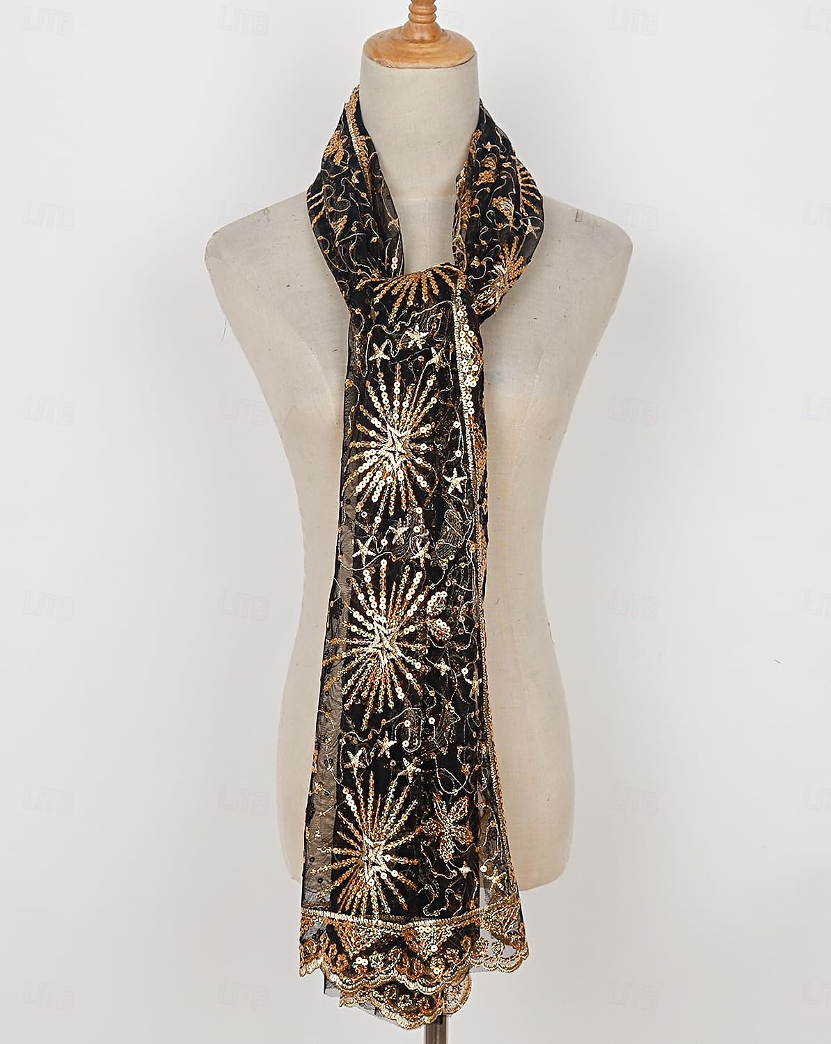 Retro Řvoucí 20s 20. léta 20. století šátek Wrap Přehozy přes ramena Velký Gatsby Flitry Maškarní kostým Dámské Karneval Svatební Večerní oslava Plesová maškaráda Dospělé Šátek 2025 - $17.49 –P5