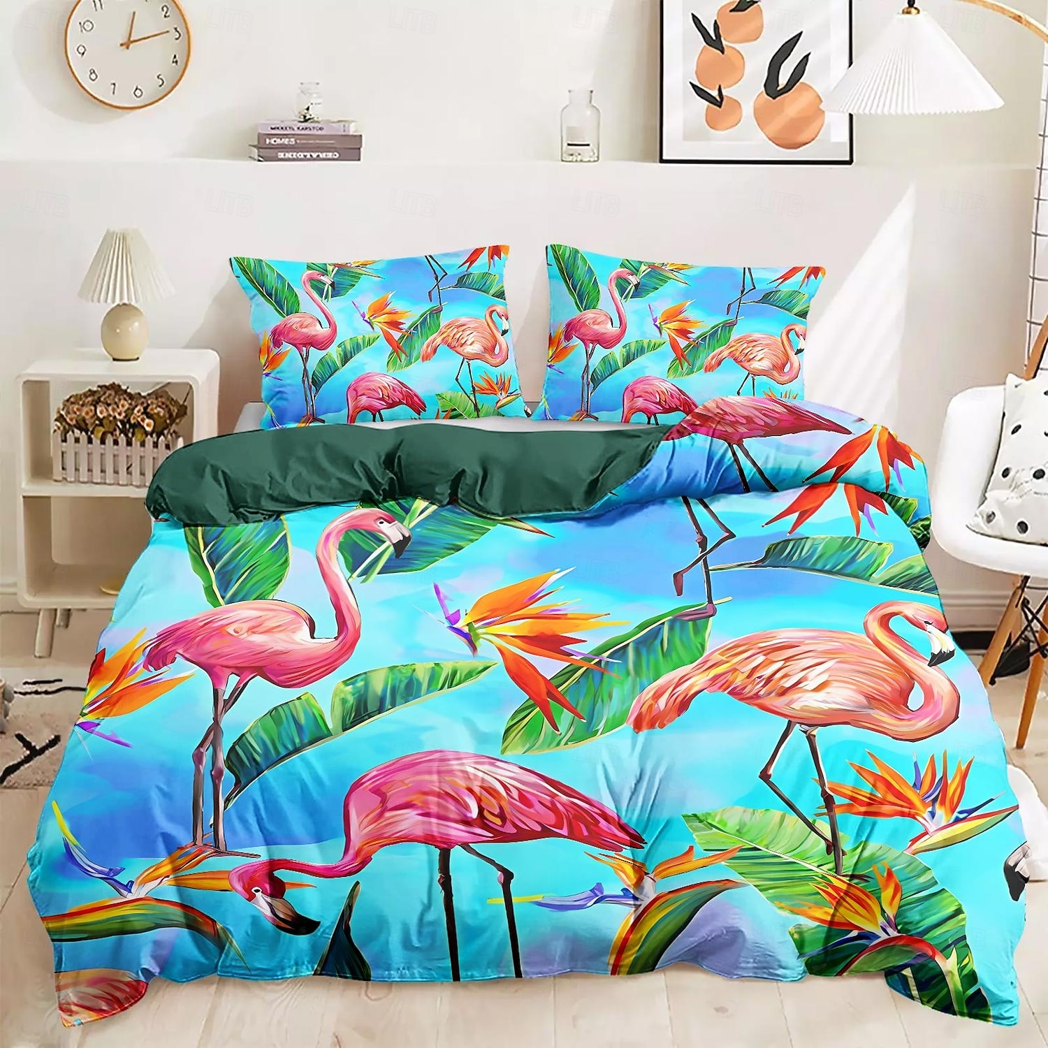 Conjunto de Capa de Edredom Floral 100% Algodão Suave e Respirável com Flores Tropicais Capa de Edredom Leve e Durável Confortável para Todas as Estações Fácil de Cuidar de 2025 por $60.99 –P8