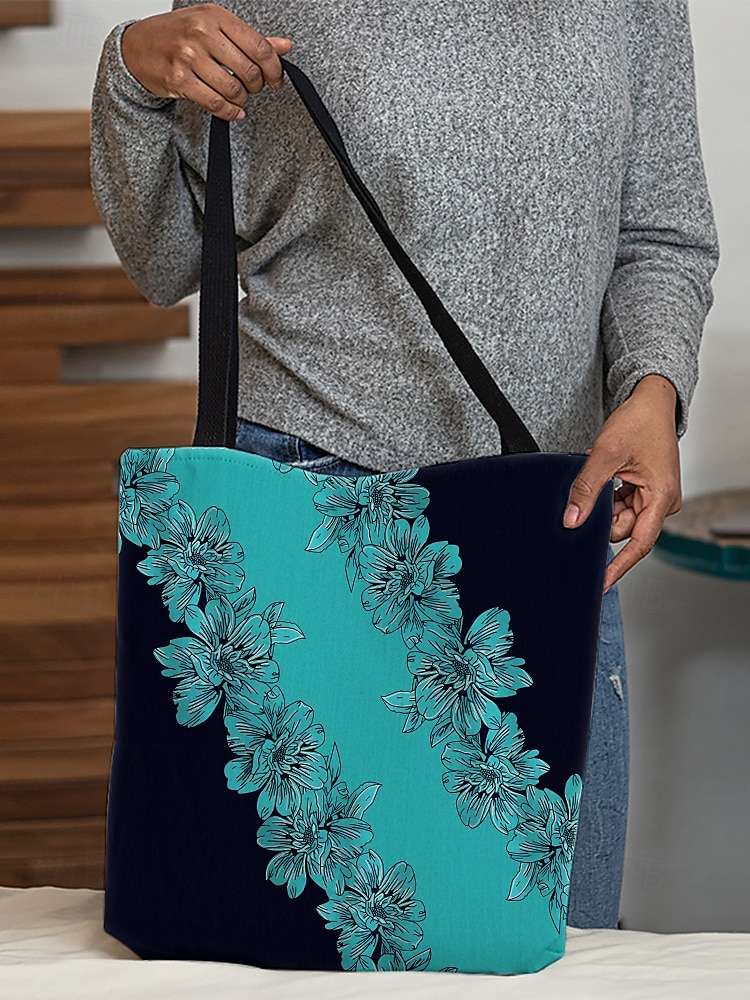 "borsa tote floreale per donna – elegante borsa di grande capienza con motivo floreale nero e rosa, perfetta per lo shopping, i viaggi e l'uso quotidiano" del 2025 a $14.99 –P2