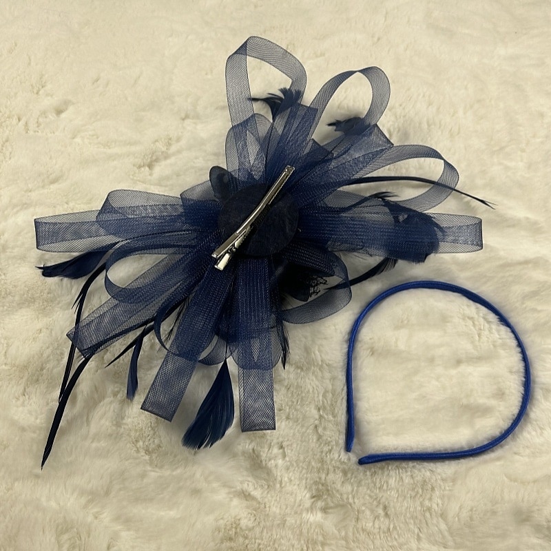 Kopfstück Tüll Federn Hochzeit Abendgesellschaft Elegant Hochzeit Mit Feder Kopfschmuck Kopfbedeckung 2025 - $16.49 –P9