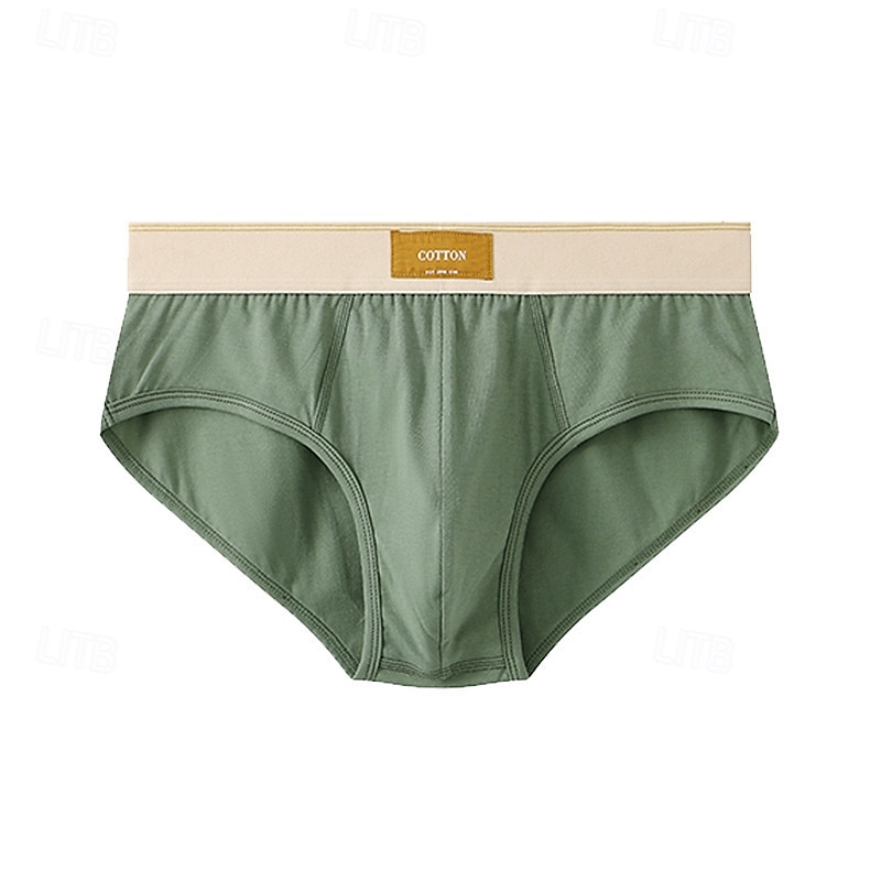 Homme 1 Pièce Culottes Basiques Slip Patchwork Polyester Respirant Doux Confortable Uni Taille Basse Noir Marron de 2025 ? $8.99 –P6
