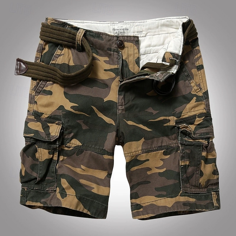 Homens Bermuda Cargo Shorts camuflados Shorts de verão Botões Bolso multi Bolso com aba Tecido Côr Camuflagem camuflagem Conforto Vestível Comprimento do joelho Ao ar livre Esporte Diário Moda Casual de 2025 por $51.99 –P13