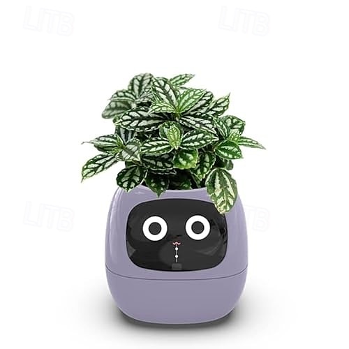 1 PCS Smart Flowerpots, Smart Pet Planter, Ai Planter, Intelligent Flowerpots, Multiple Expressions, 7 Smart Sensors, and Ai Chips Make Raising Plants Easy and Fun for Living Room, Plant-Free 2025 - $184.99 –P2