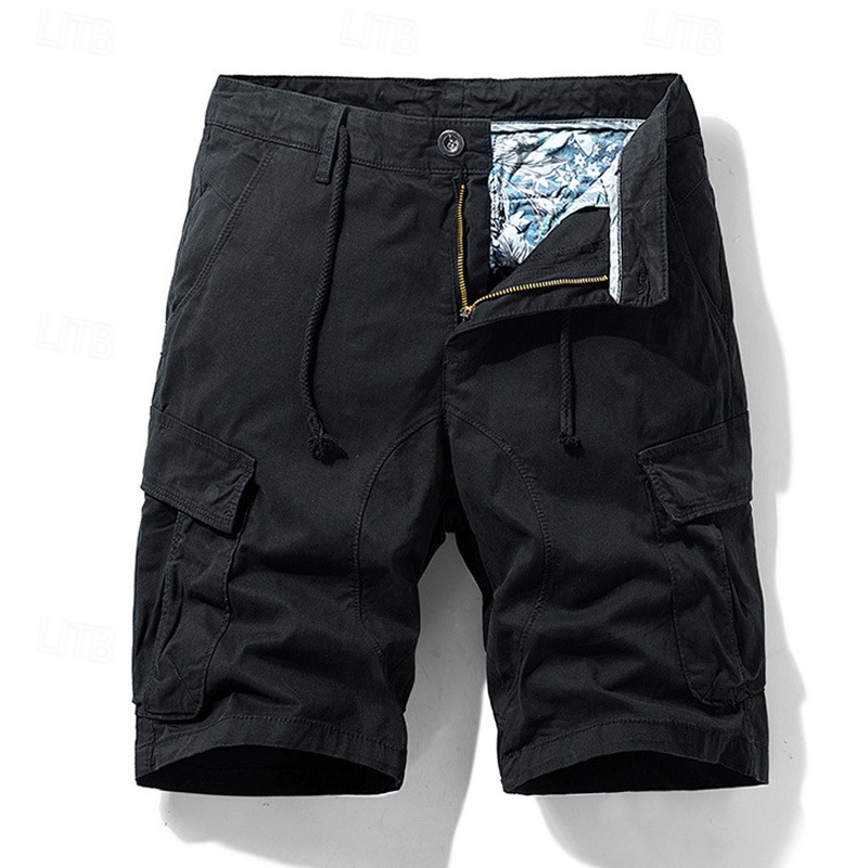 Per uomo Pantaloncini cargo Shorts Pantaloncini Estivi Coulisse Elastico in vita Multi-tasche Semplice Comodità Indossabile Lunghezza al ginocchio All'aperto Sport Quotidiano Moda Casual Nero Cachi del 2025 a $36.99 –P8