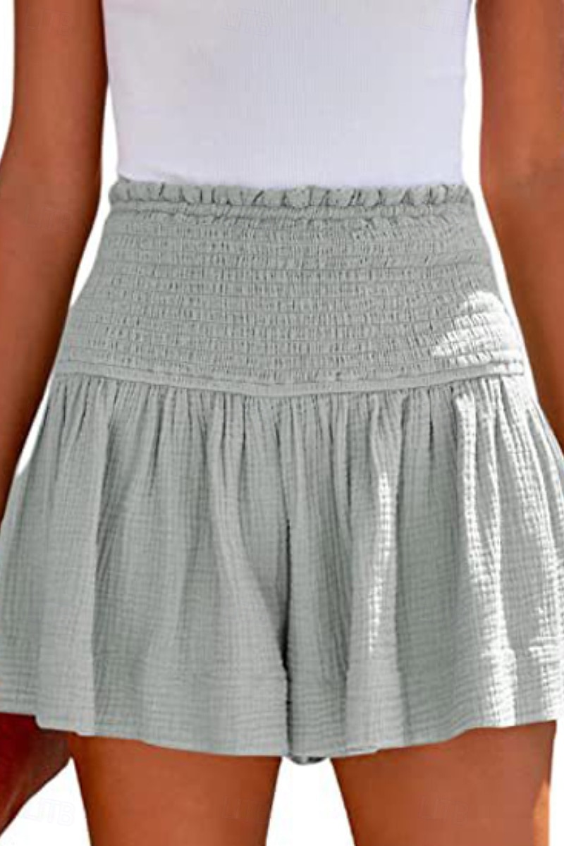 Pentru femei Pantaloni scurți inspirați din in Pantaloni Scurți Pantaloni Șic Stradă Casual Scurt Natural Simplu Talie elastică Confortabil Exterior Comfortabil Stradă Purtare Zilnică Migdală Gri 2025 - $16.99 –P11