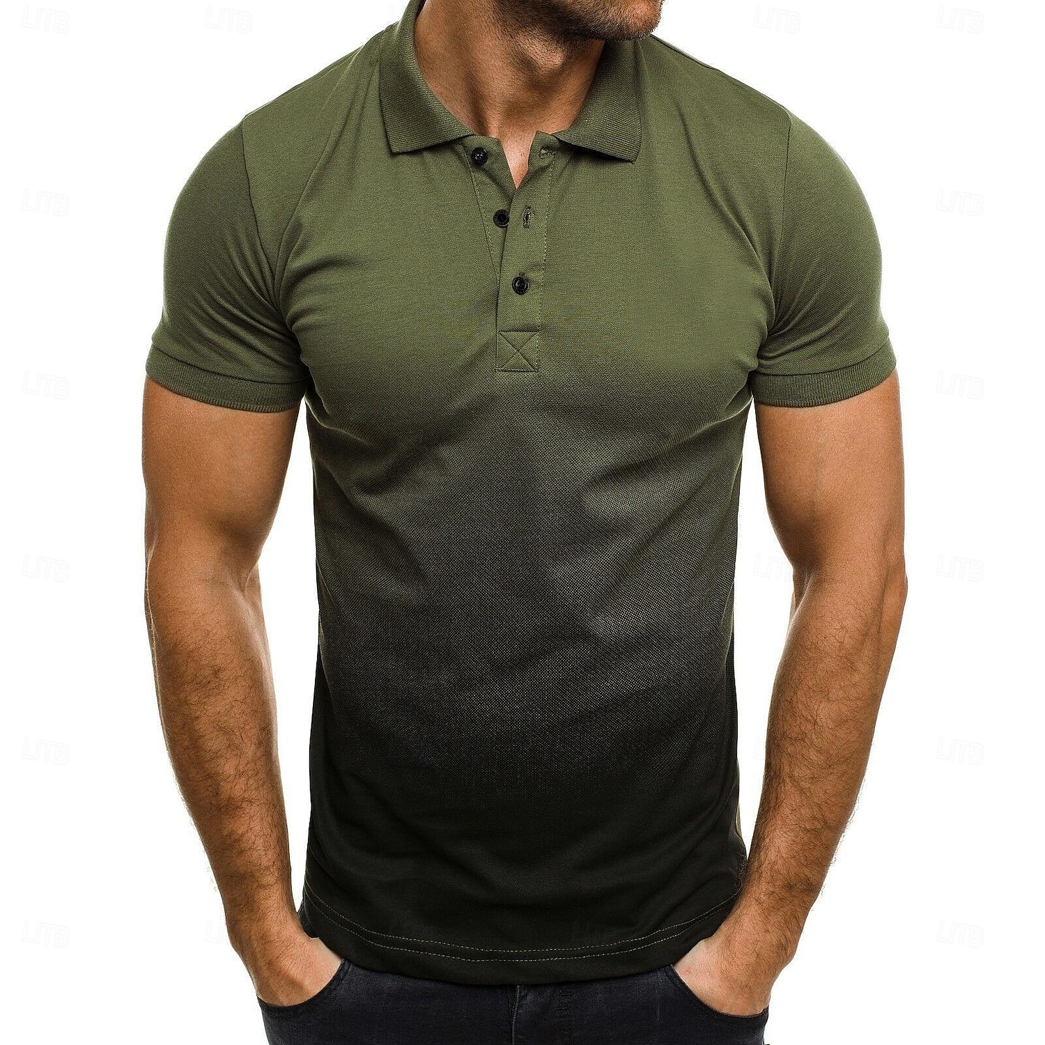 Herren Grafik Poloshirts Golfshirt Kurzarm Polo-Shirts Hemden mit Kragen Business-Casual Urlaubskleidung Formelle Kleidung Knöpfe 3D-Druck Schwarz / Rot Schwarz / Weiß Schwarzgrau 2025 - $22.99 –P3