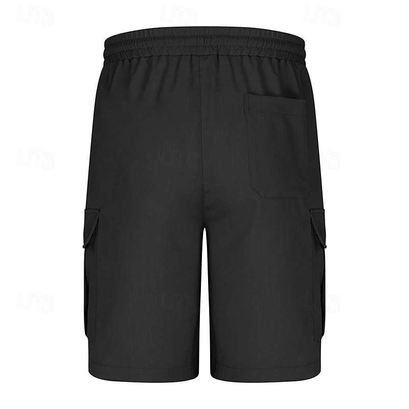 Per uomo Pantaloncini cargo Shorts Pantaloncini Estivi Coulisse Elastico in vita Multi-tasche Semplice Comodità Indossabile Lunghezza al ginocchio All'aperto Sport Quotidiano Moda Casual Nero Blu del 2025 a $18.99 –P9